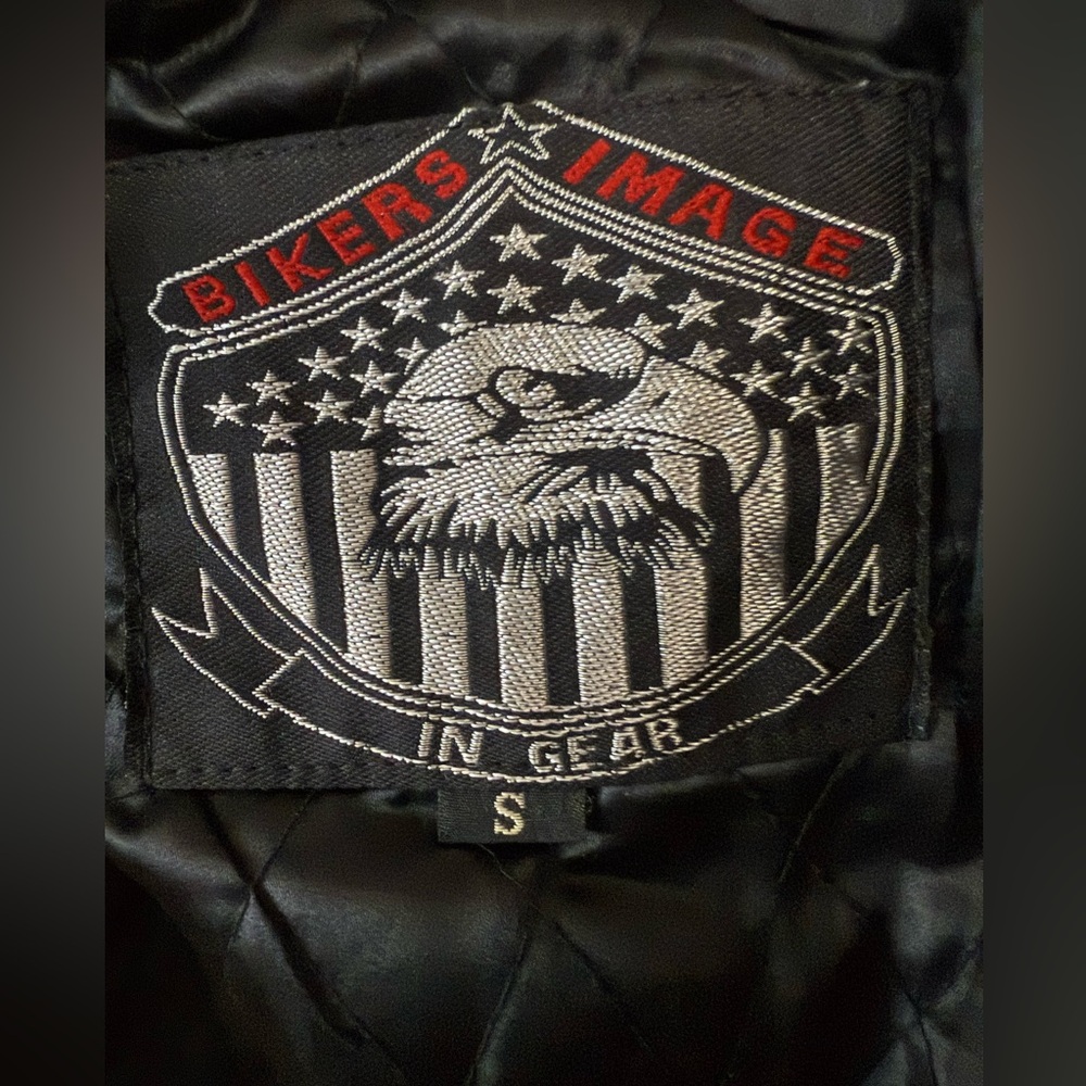 NWT 80s leather fringe rose moto jacket- S-M - Picture 6 of 6